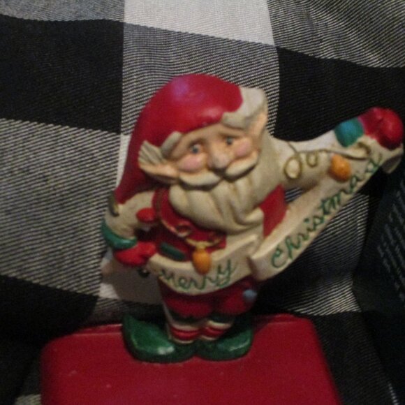 Vintage Midwest Santa Elf Stocking Holder Hanger Solid Cast Iron Merry Christmas - Picture 3 of 7